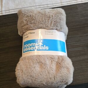 Room Essentials Plush Body Pillow Cover in Taupe